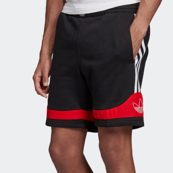 adidas | Shorts | Ed779 Adidas Originals Trefoil Mens Blackred Sport Shorts |